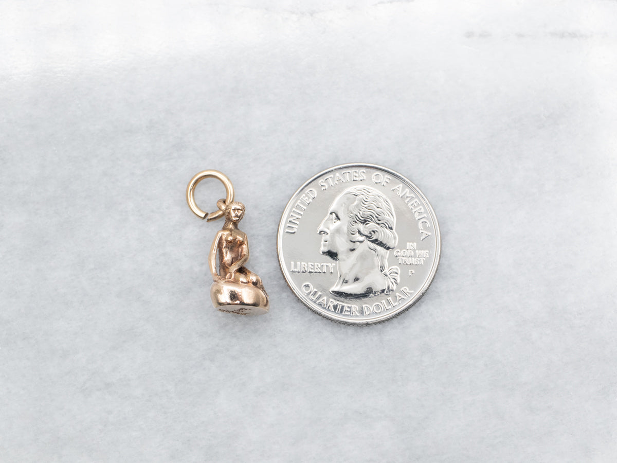 Gold Sitting Figure Charm