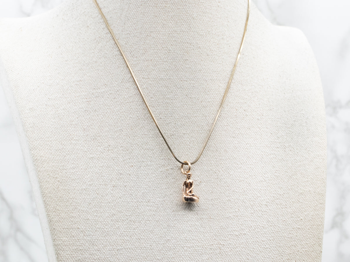 Gold Sitting Figure Charm