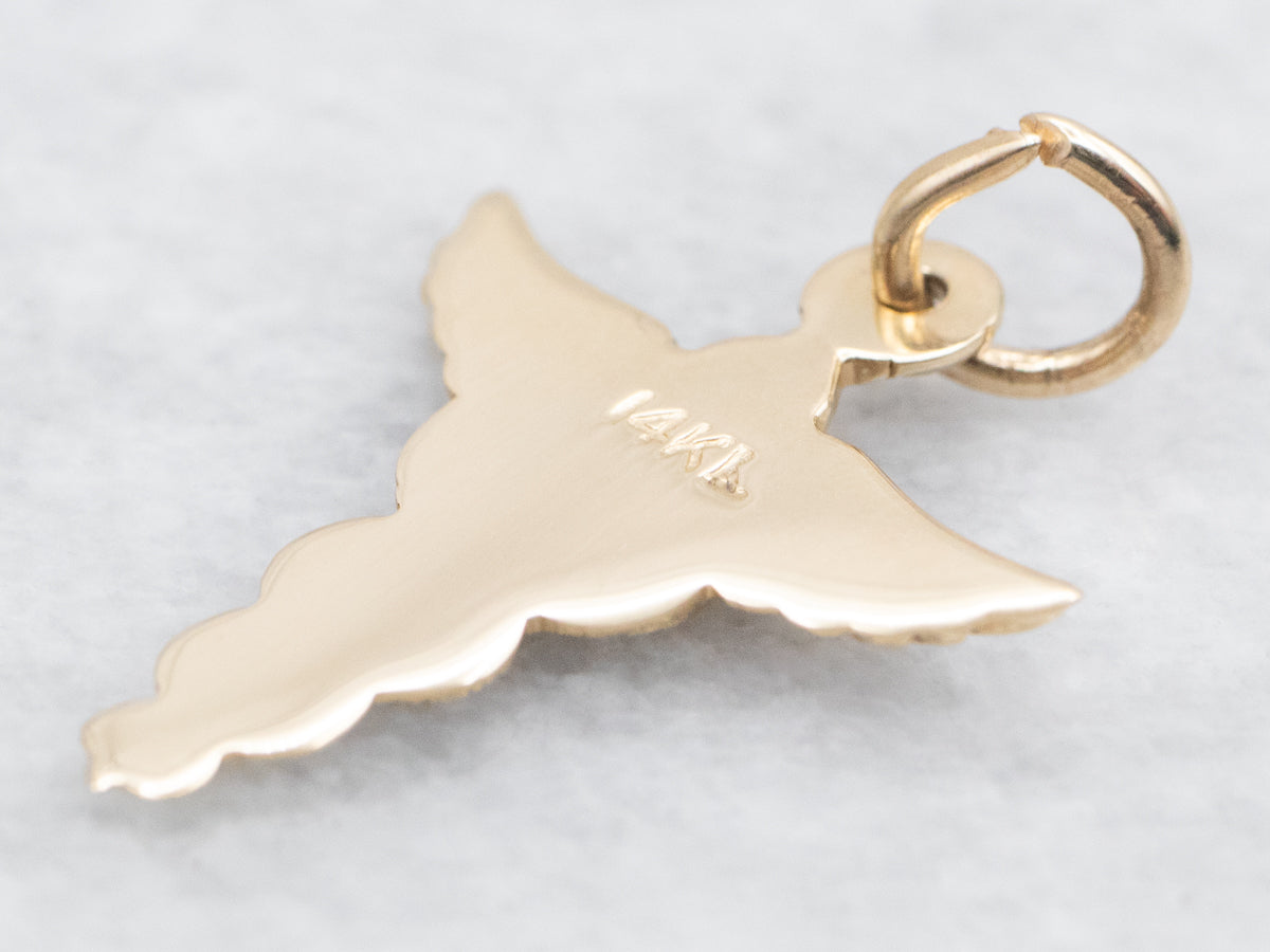 Gold Caduceus Charm