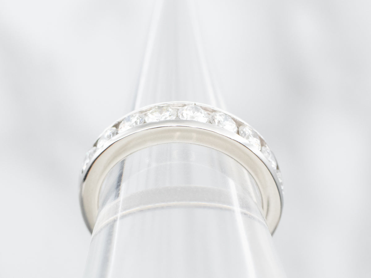 Platinum Channel Set Diamond Wedding Band