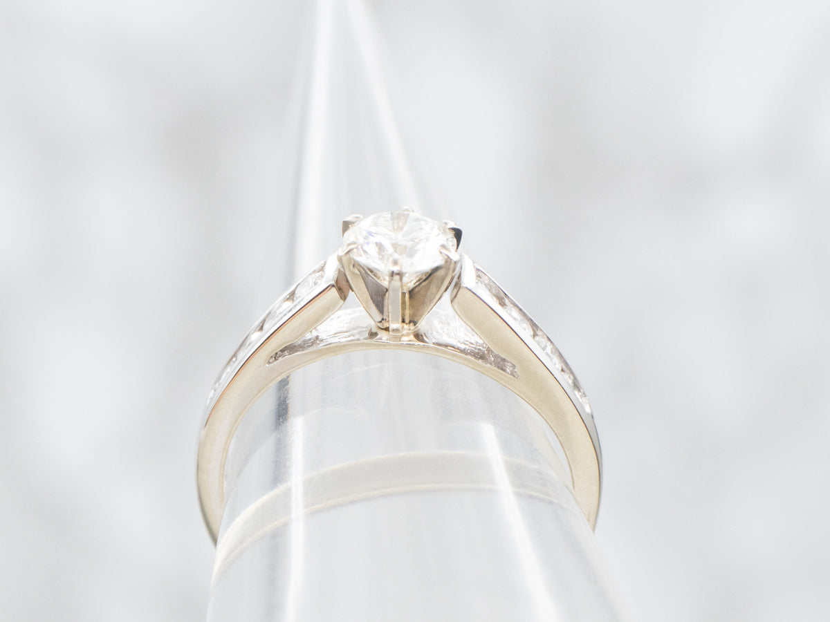 European Cut Diamond Engagement Ring