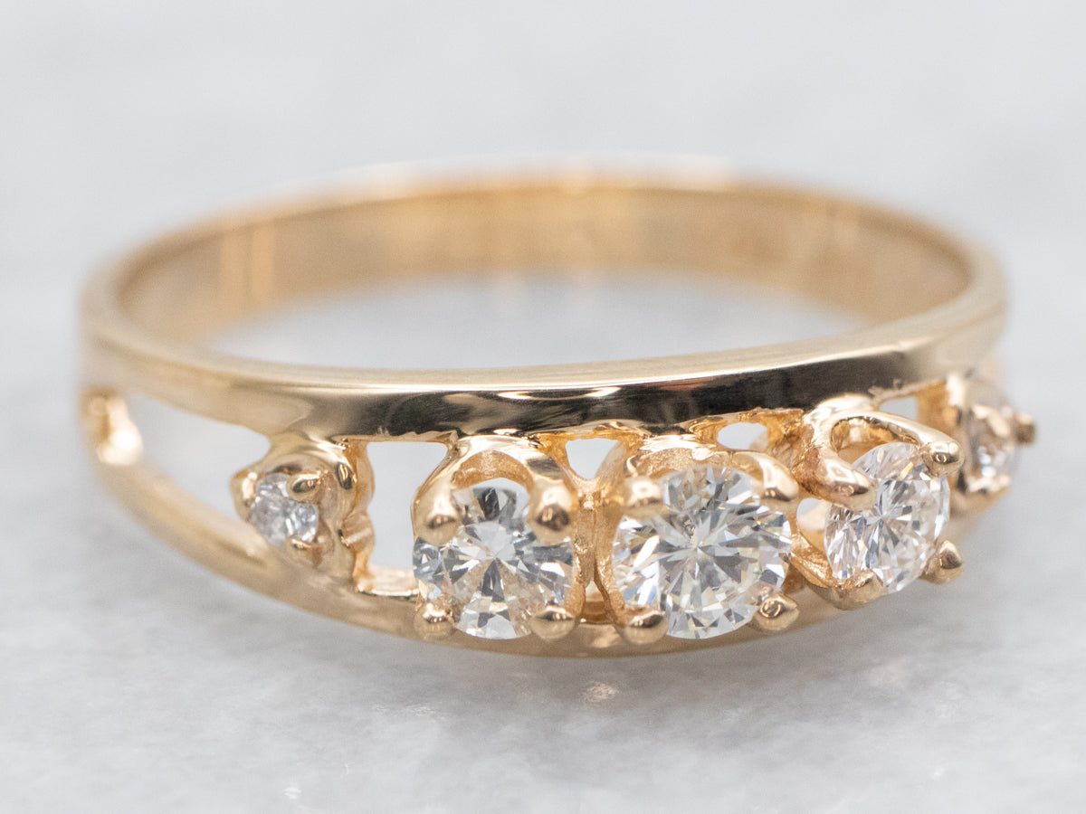 Five Stone Diamond Engagement Ring