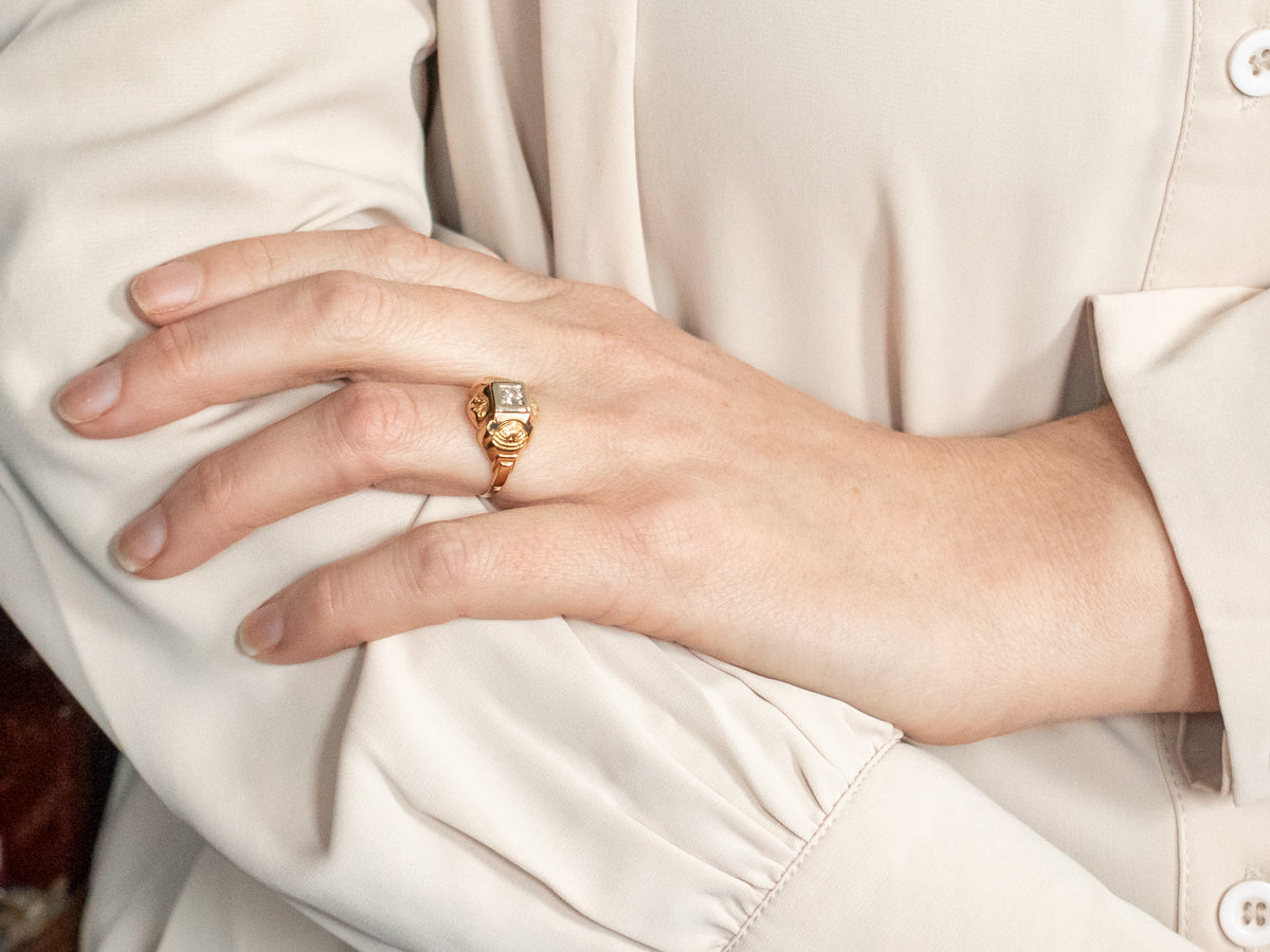 Vintage Diamond Solitaire Engagement Ring