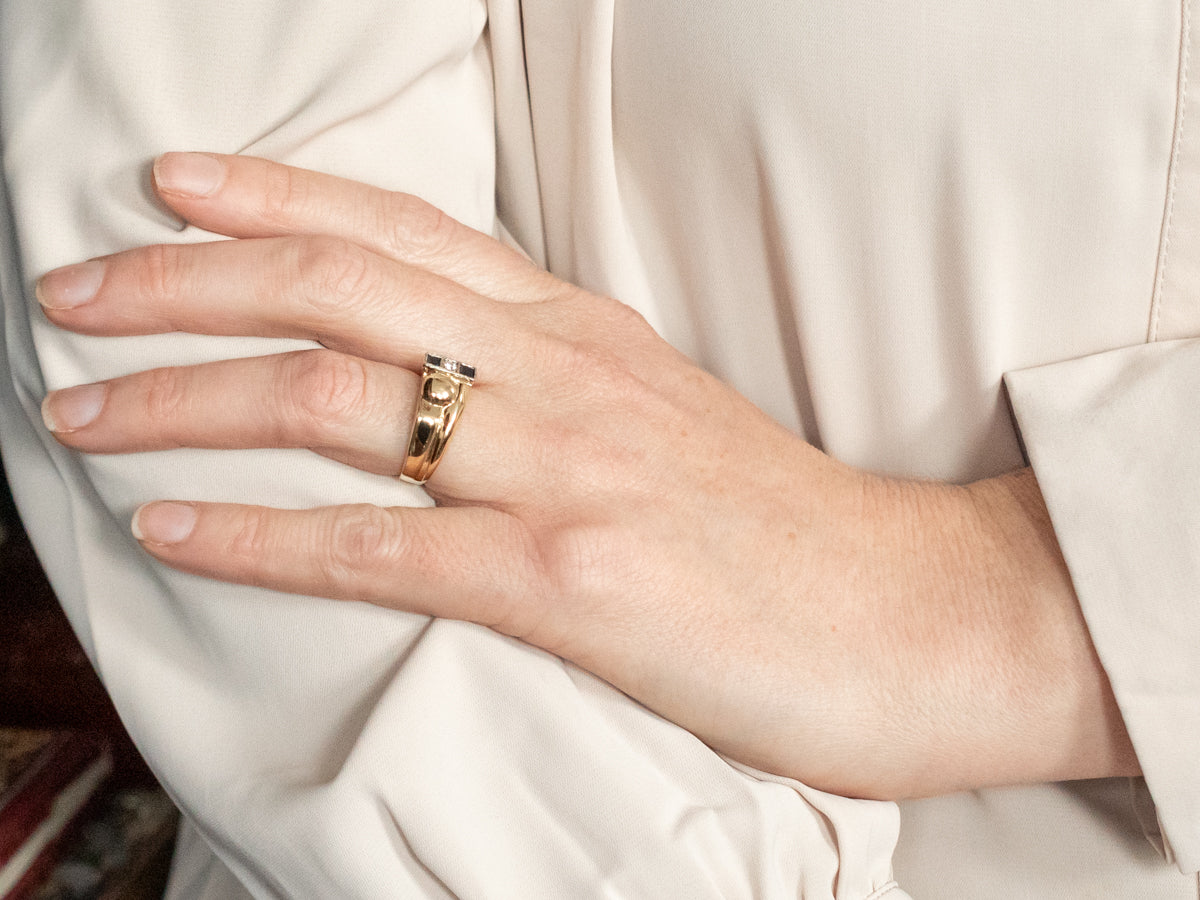 Vintage Diamond and Sapphire Ring
