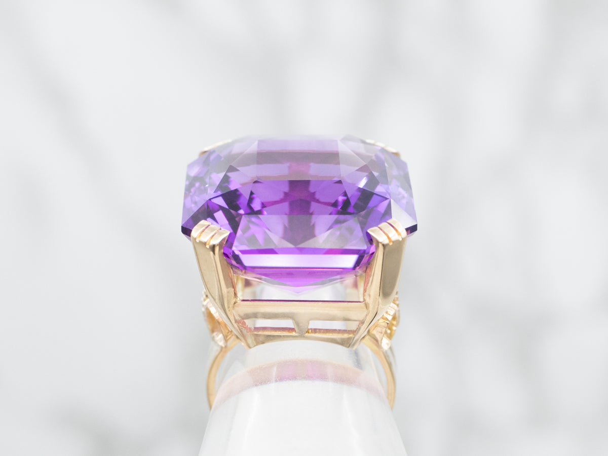 Stunning Oversized Amethyst Statement Ring