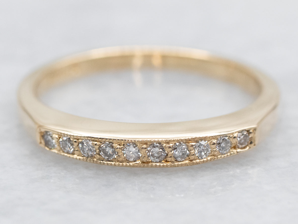 Thin Channel-Set Diamond Band