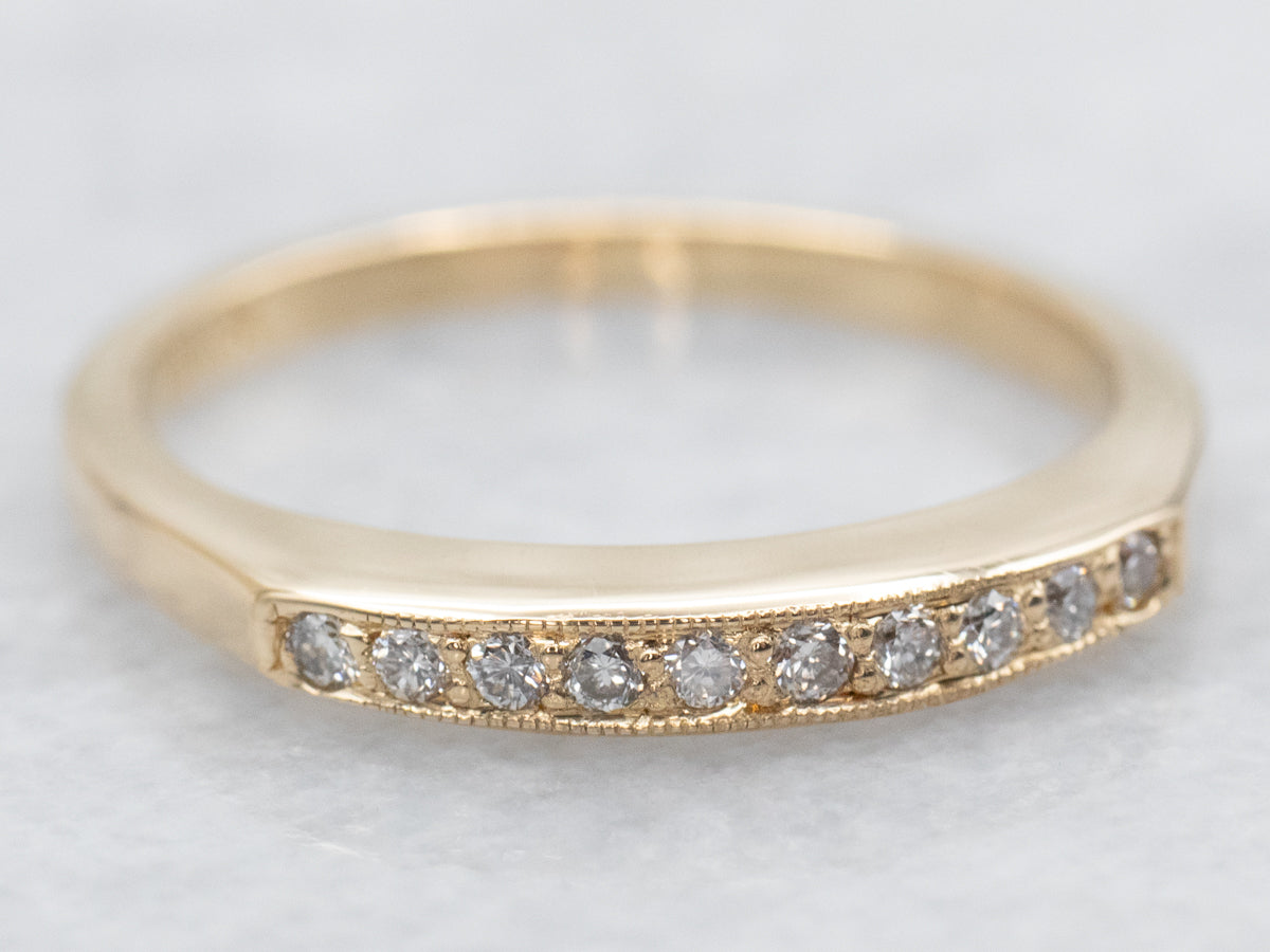 Thin Channel-Set Diamond Band