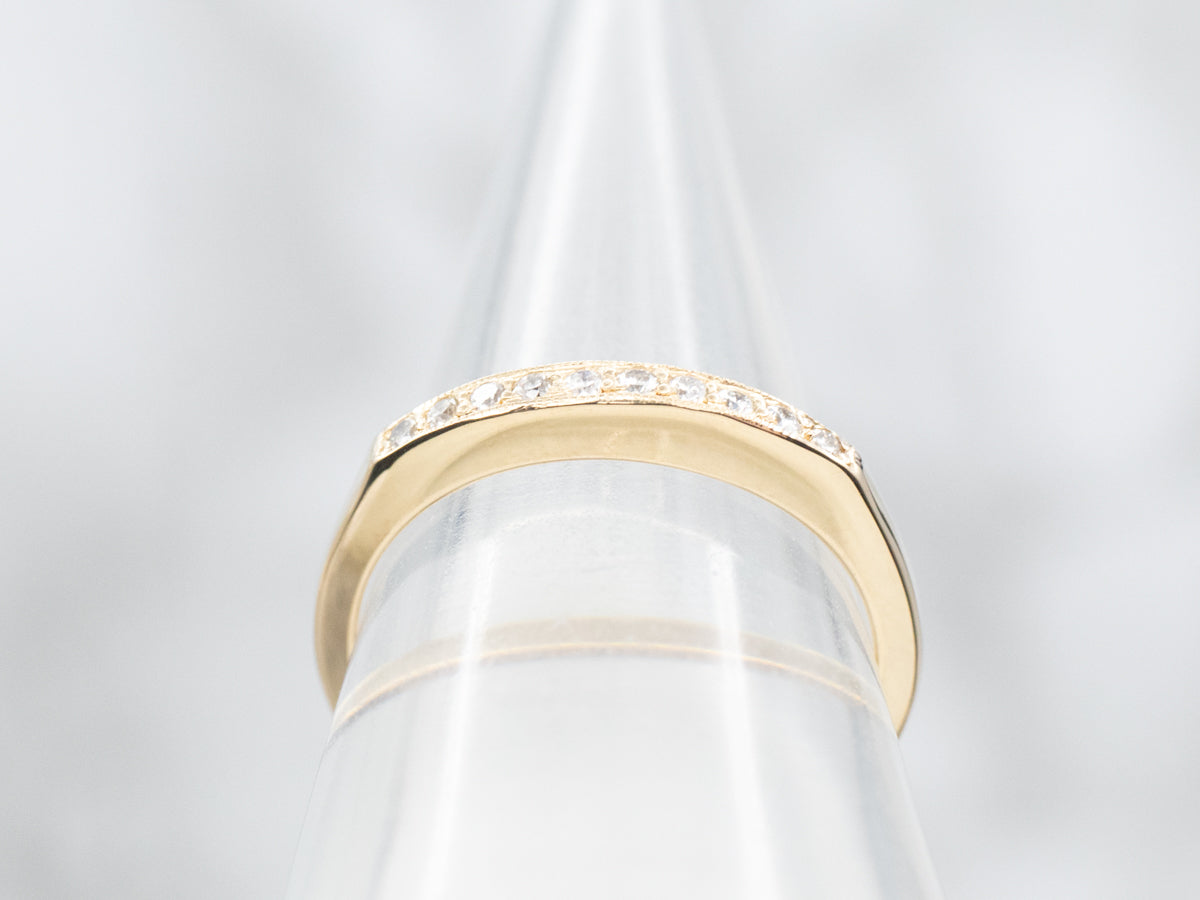 Thin Channel-Set Diamond Band