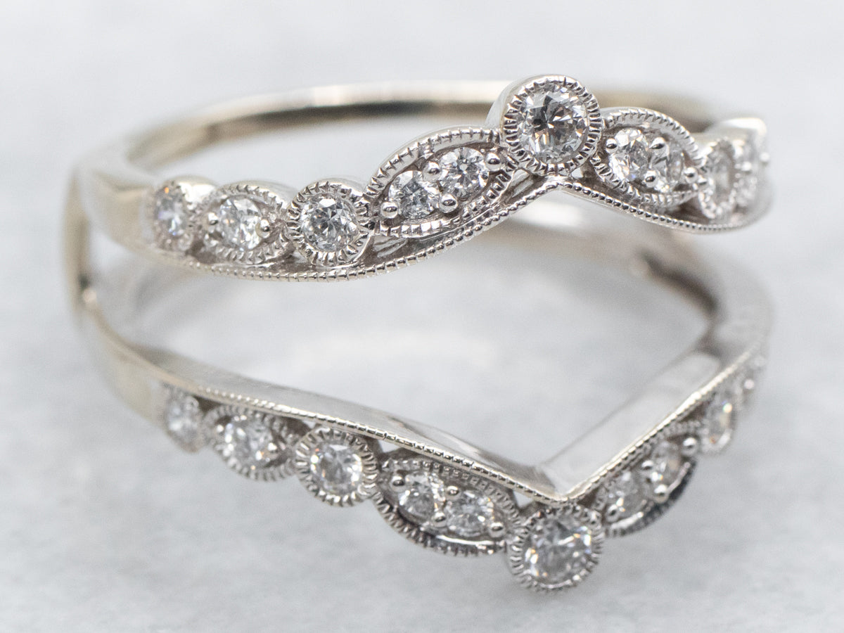 Modern Diamond White Gold Enhancer Band