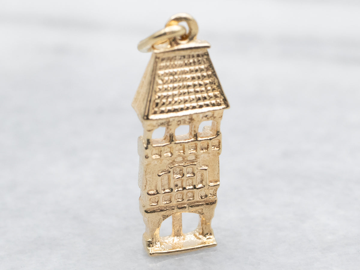 Vintage Gold Castle Ruin Charm