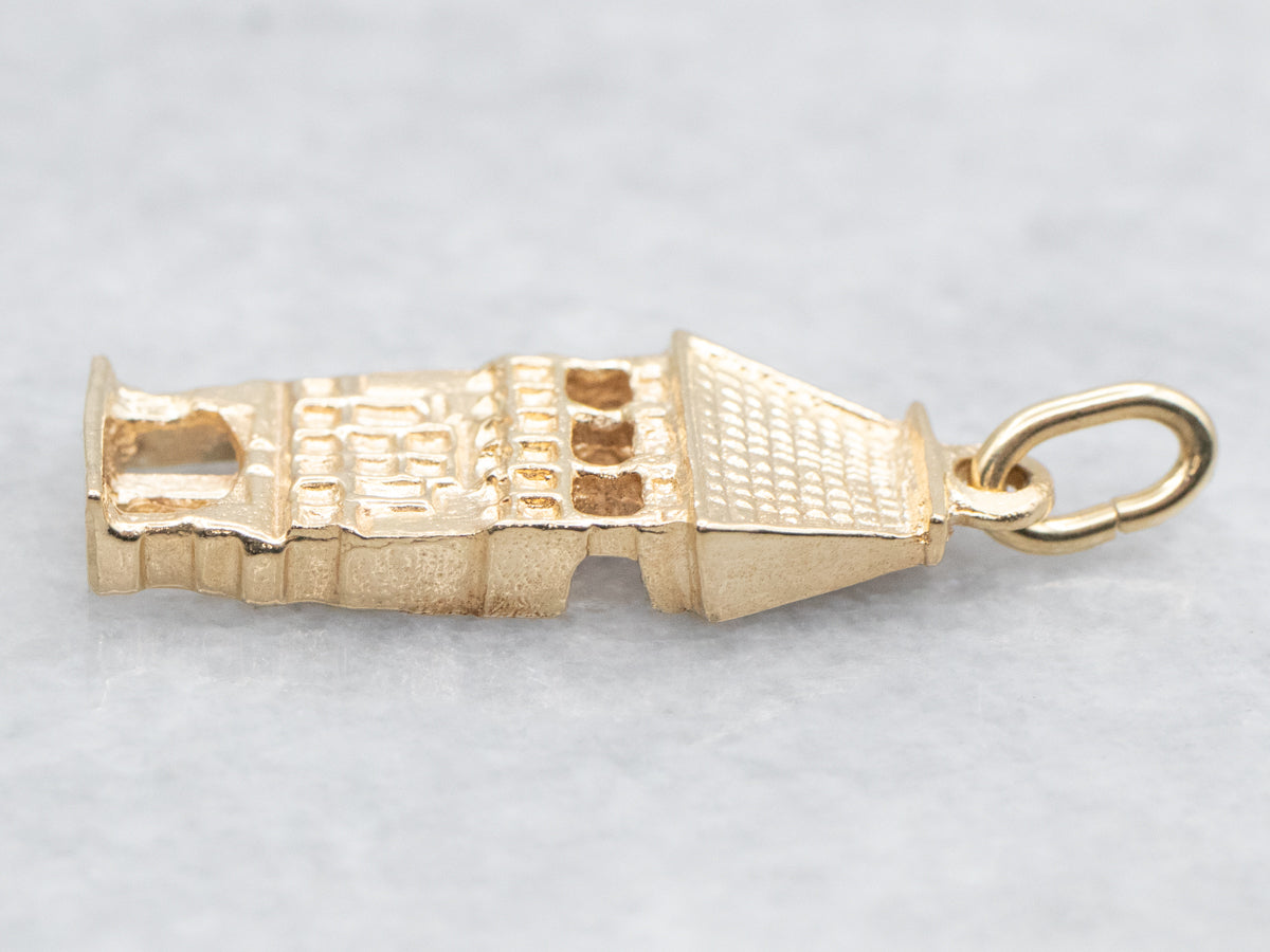 Vintage Gold Castle Ruin Charm