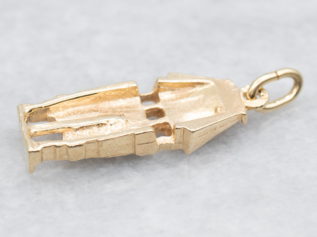 Vintage Gold Castle Ruin Charm