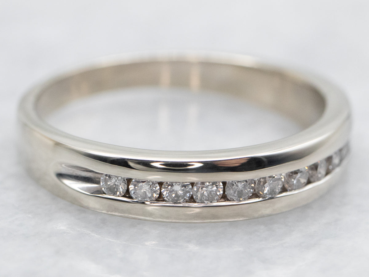 White Gold Channel Set Diamond Band