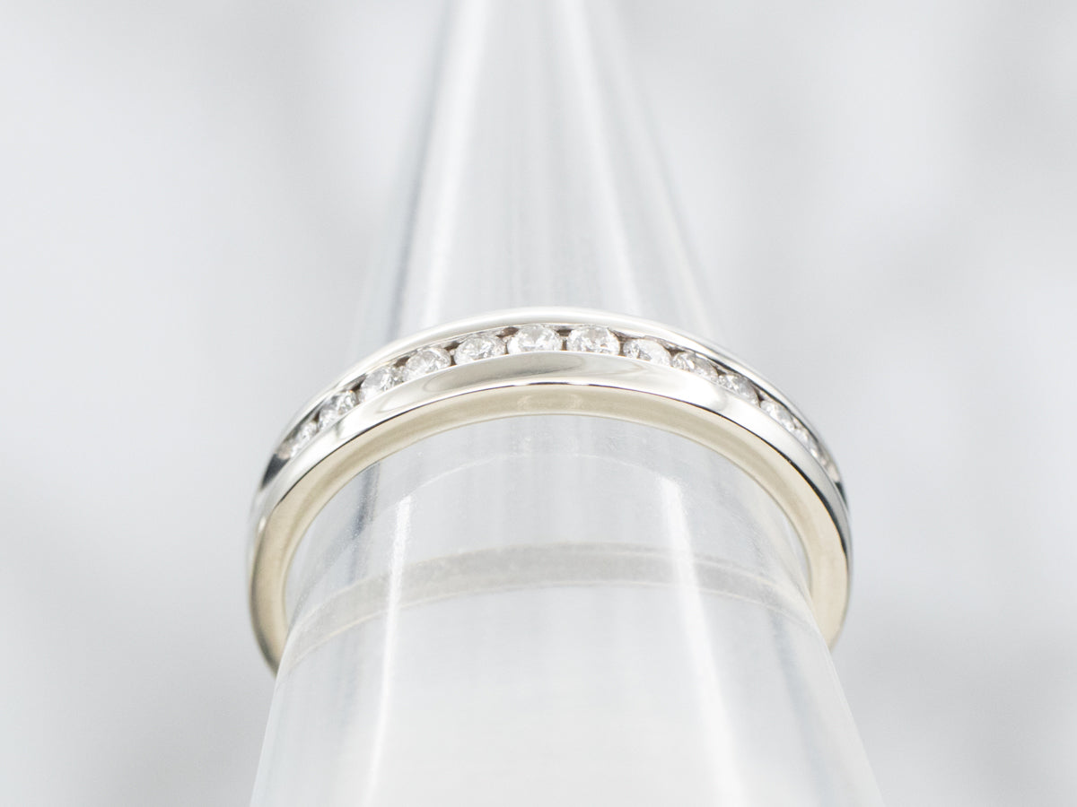White Gold Channel Set Diamond Band