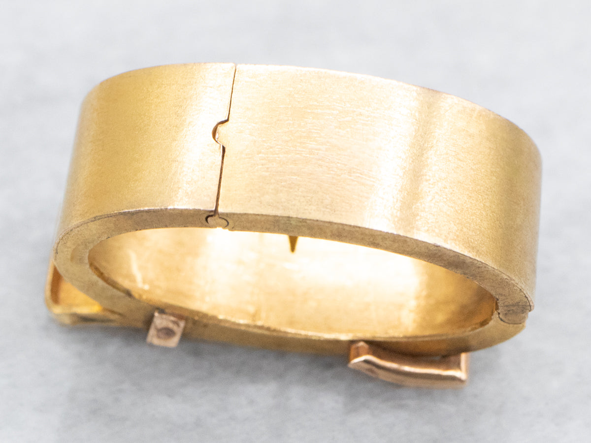 Bloomed Gold Cravat Buckle Pin