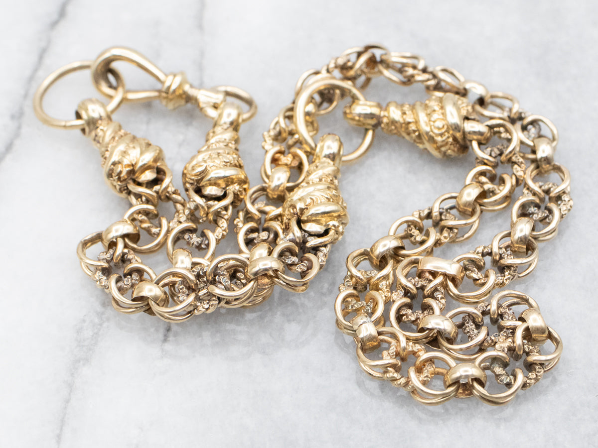 Cadena de reloj con eslabones texturizados