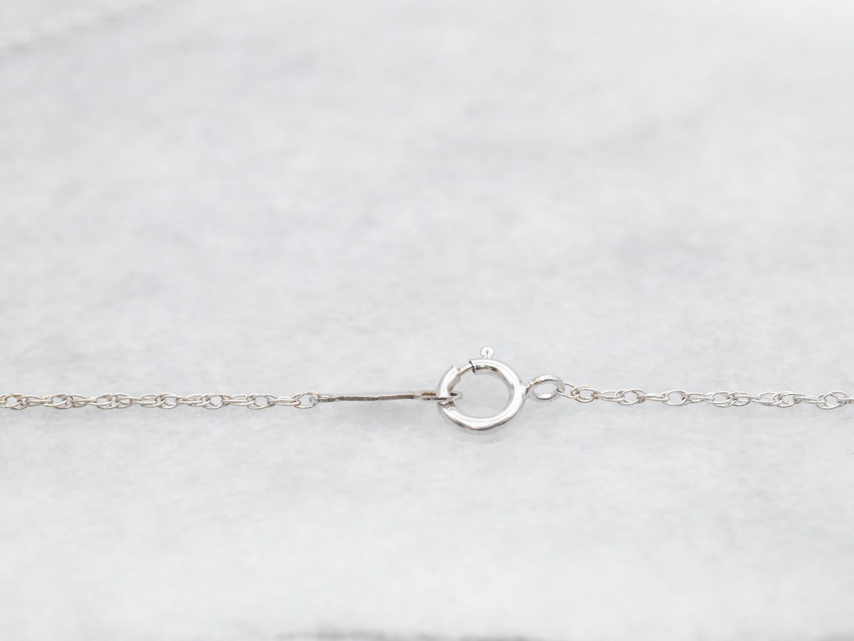 Retro Sapphire and Diamond Drop Necklace