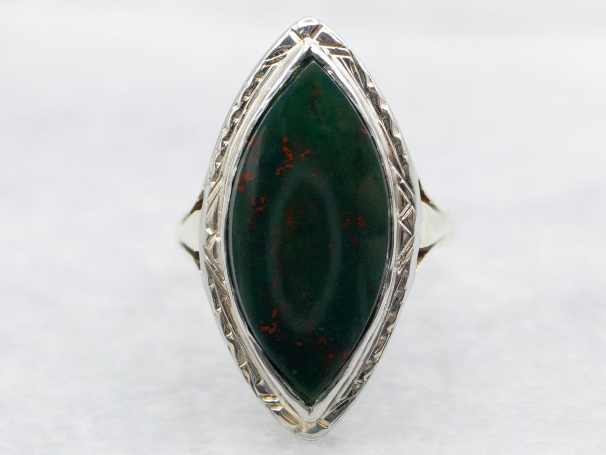 Art Deco Ladies Bloodstone Ring