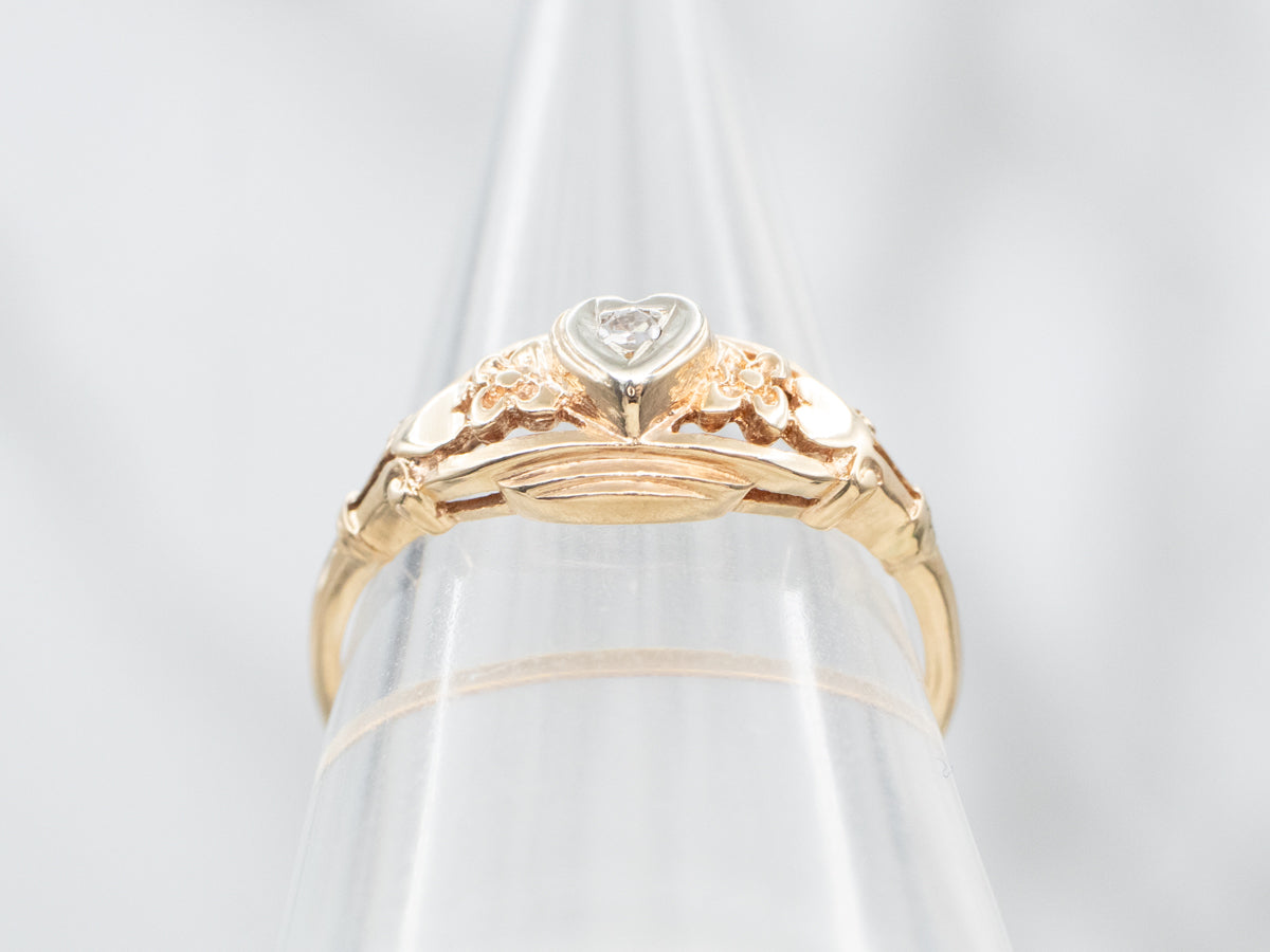 Vintage Diamond Sweetheart Ring