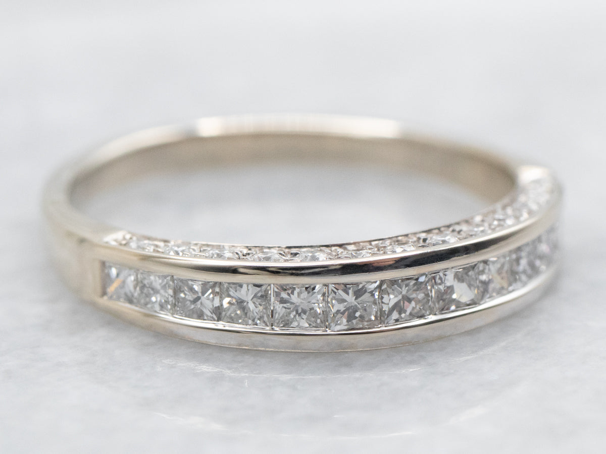 Princess Cut Diamond Wedding Band