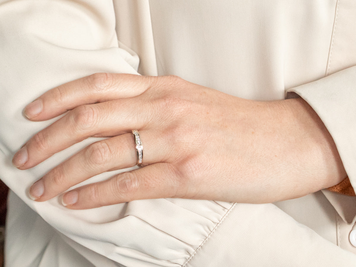 Princess Cut Diamond Wedding Band