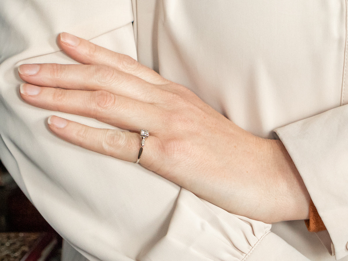 Diamond Illusion Head Engagement Ring