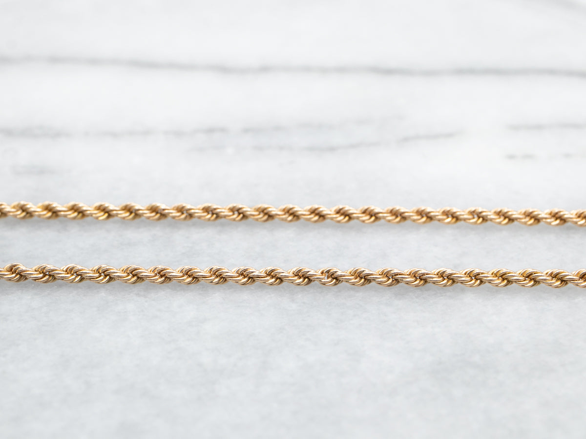 Long Rope Twist Chain with Dog Clip