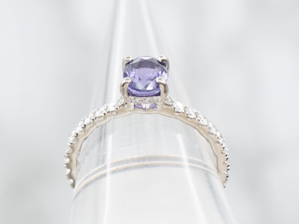 Purple Sapphire and Diamond Ring