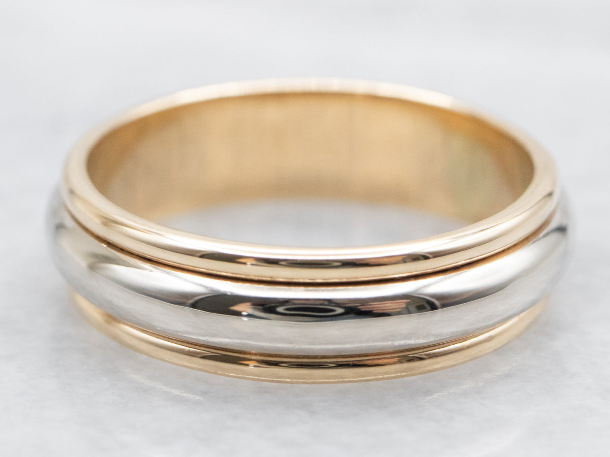 Two Tone Gold Wedding Band