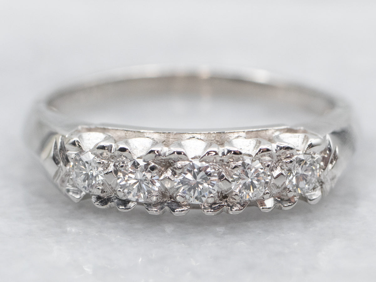 Platinum Diamond Wedding Band