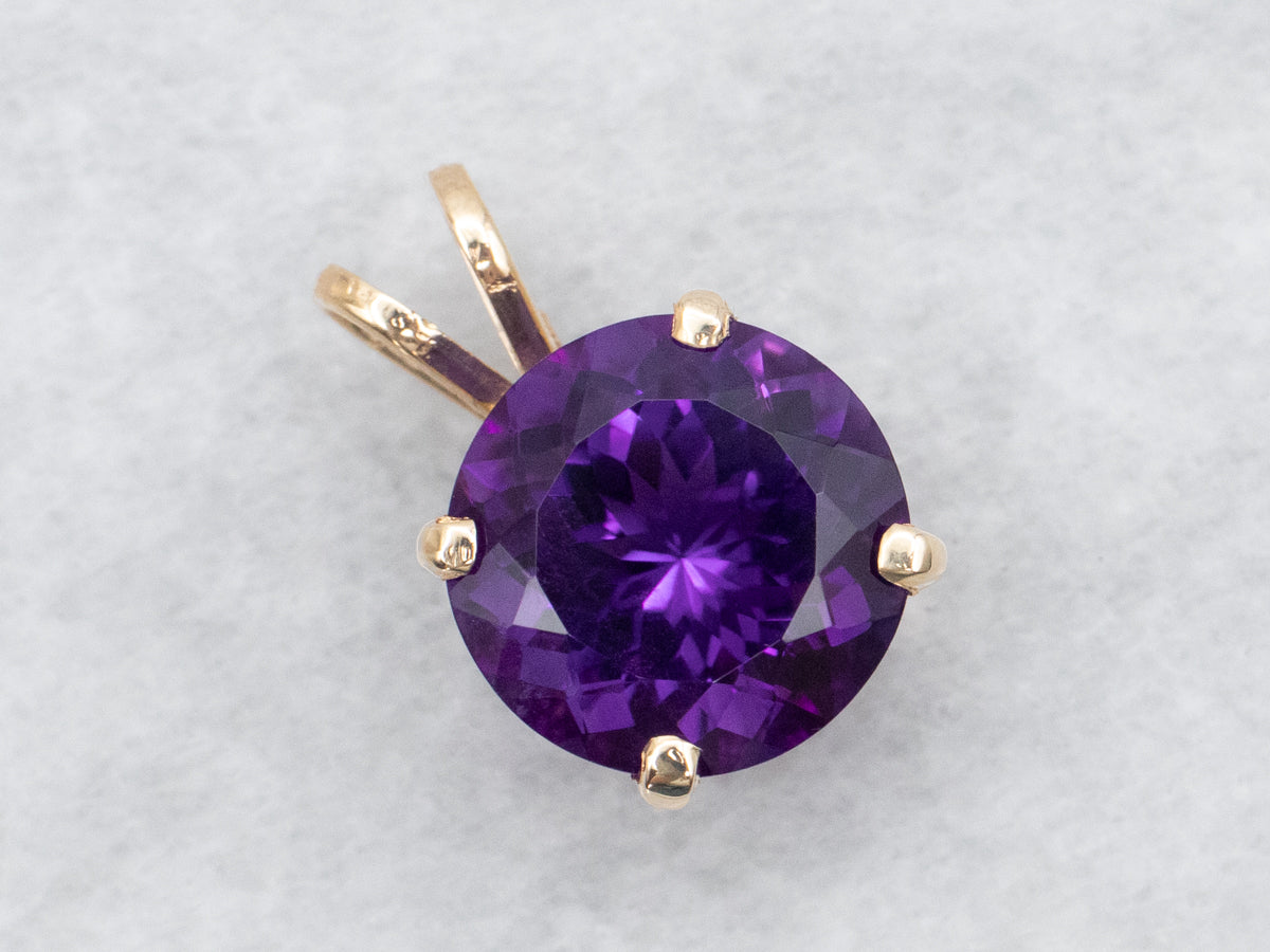 Amethyst Solitaire Pendant
