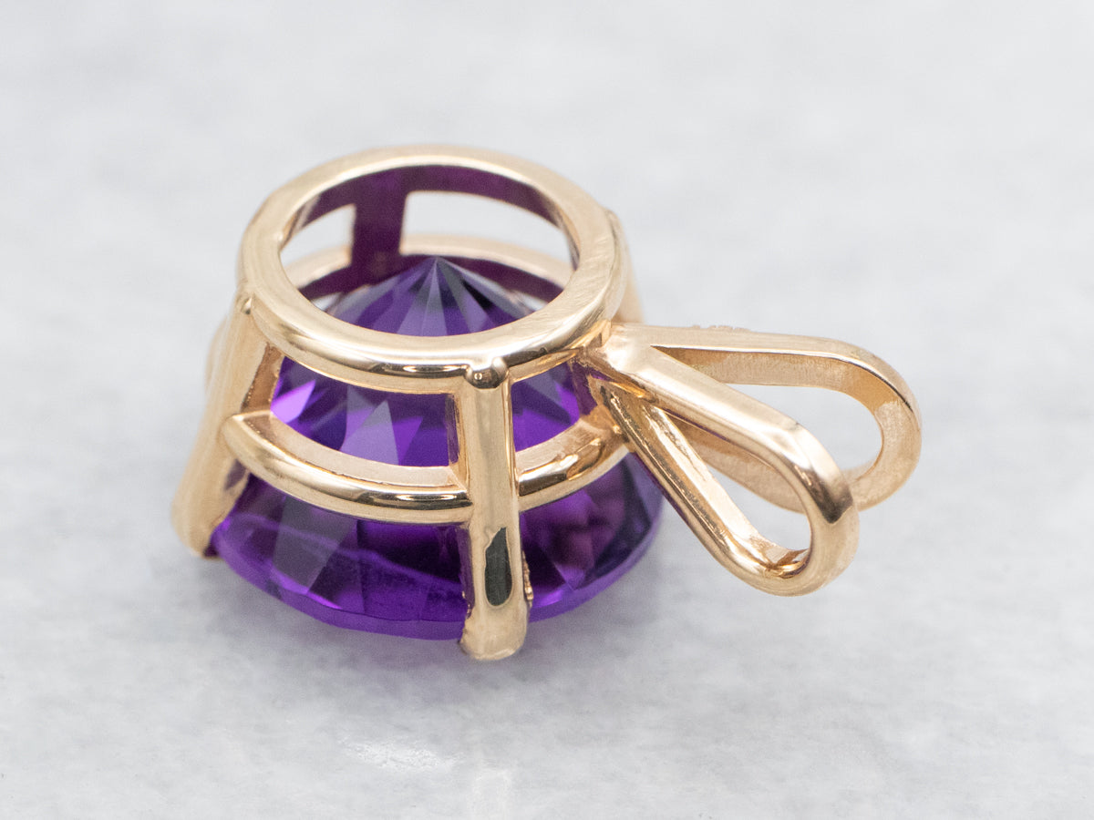 Amethyst Solitaire Pendant