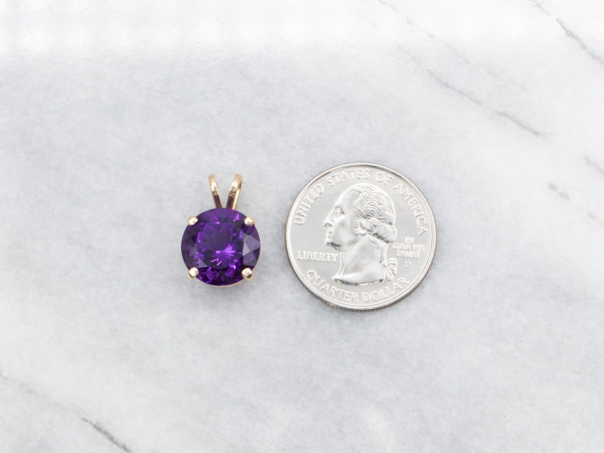Amethyst Solitaire Pendant