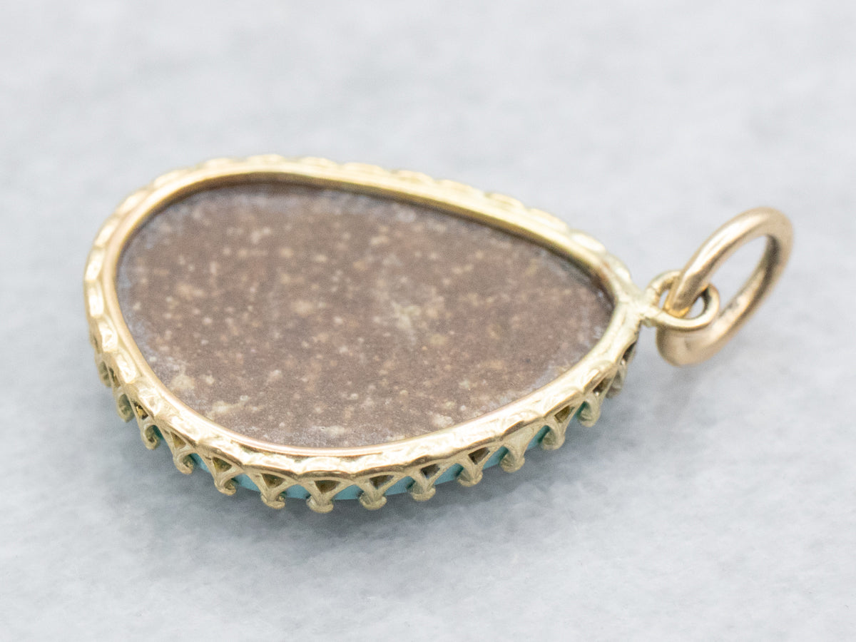 Baby Blue Natural Cut Turquoise Pendant