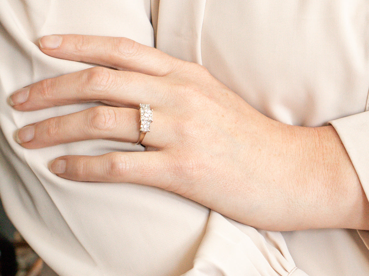 Diamond Cluster Engagement Ring