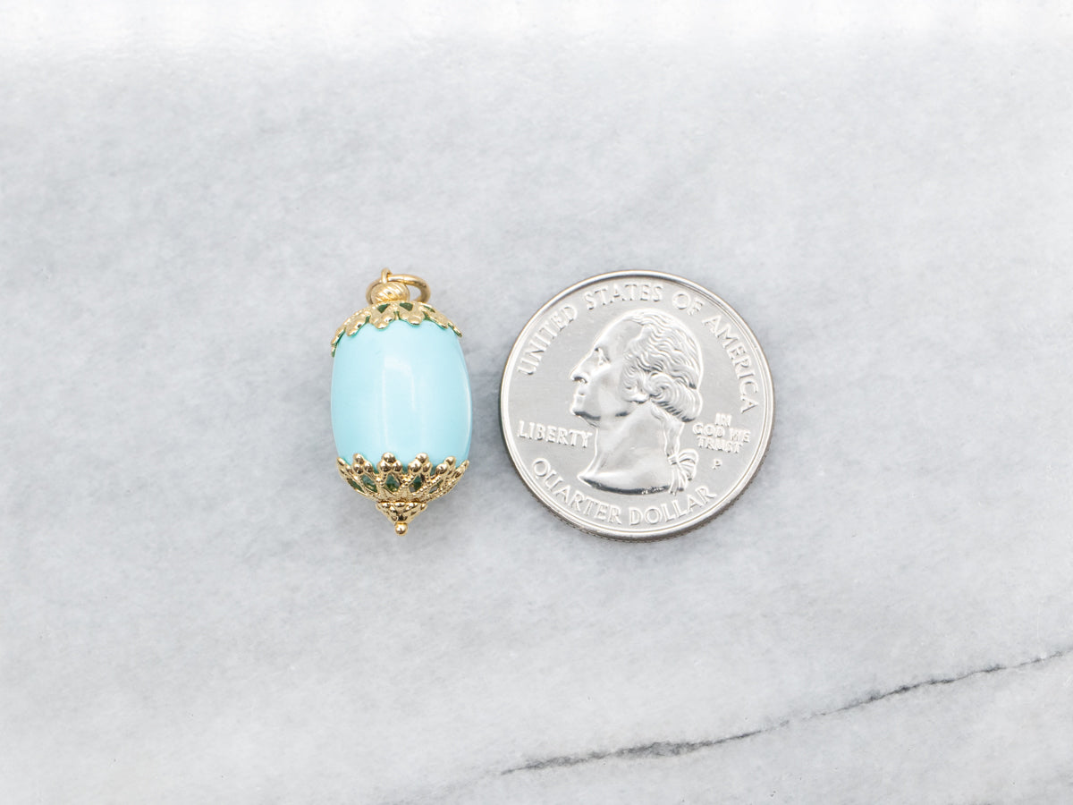 Turquoise Bead Pendant