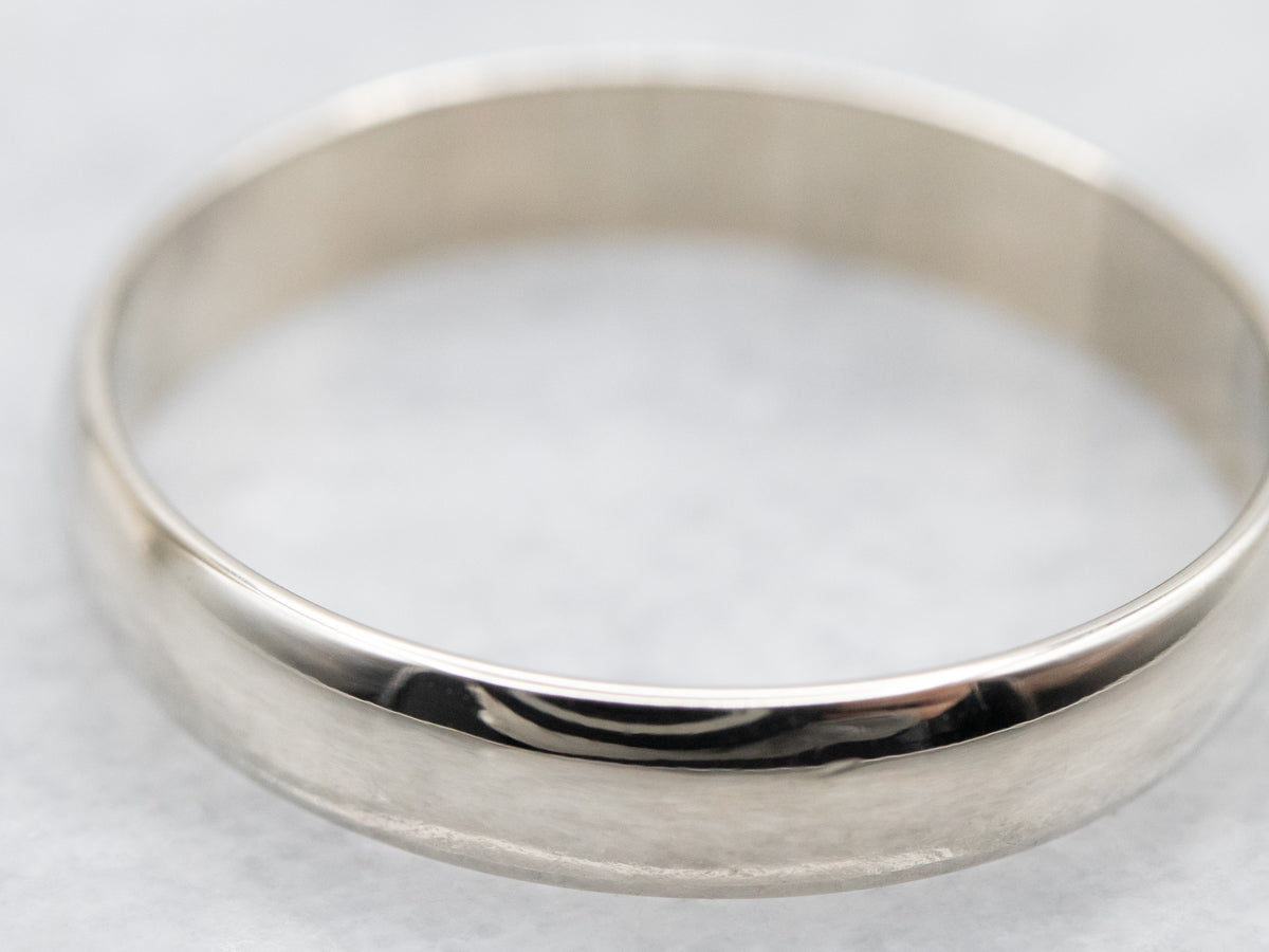 Plain White Gold Fredrick Goldman Wedding Band