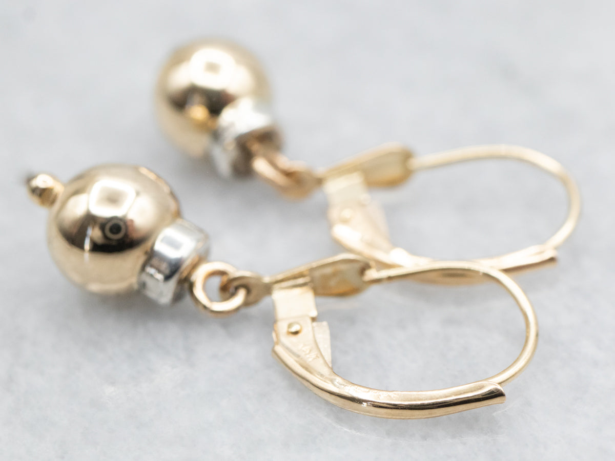 Cape Cod Gold Ball Drop Earrings