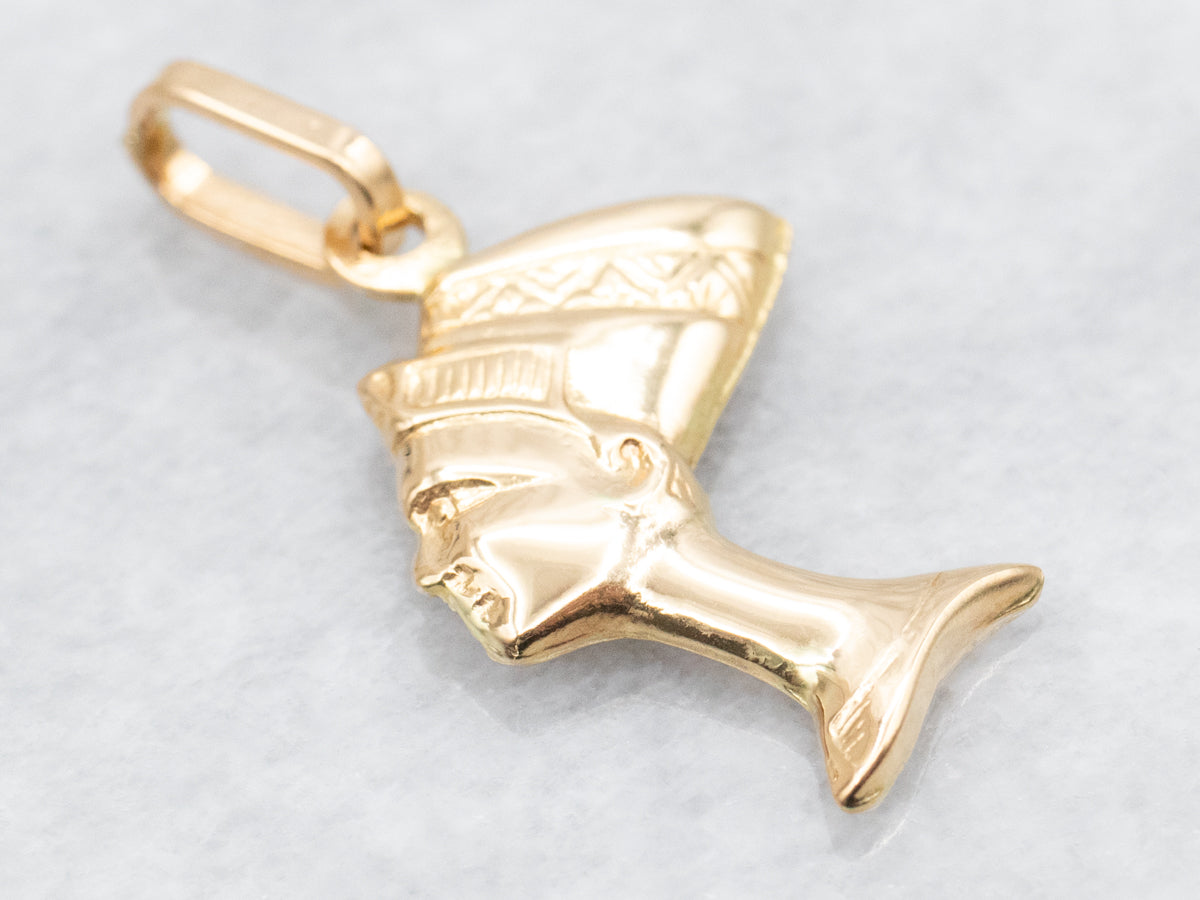 Yellow Gold Nefertiti Charm