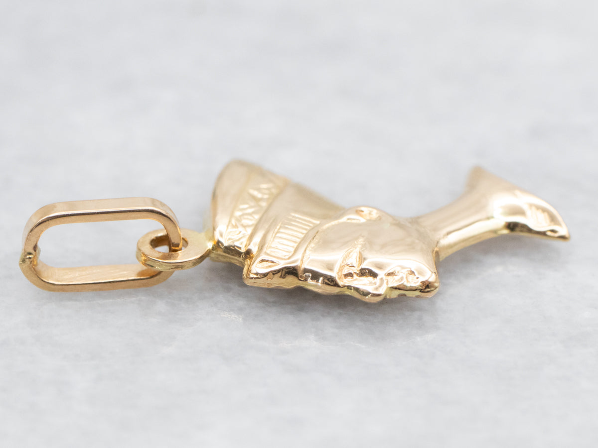 Yellow Gold Nefertiti Charm