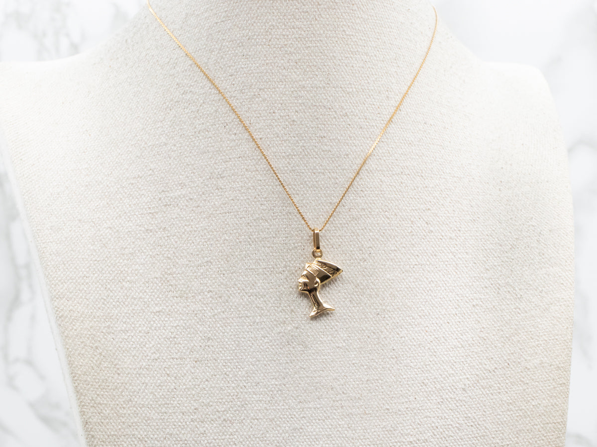 Yellow Gold Nefertiti Charm