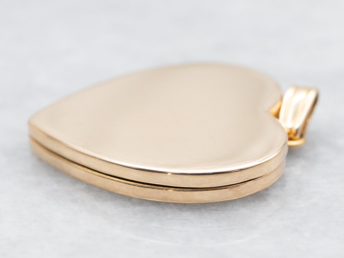 Simple Gold Heart Shaped Locket