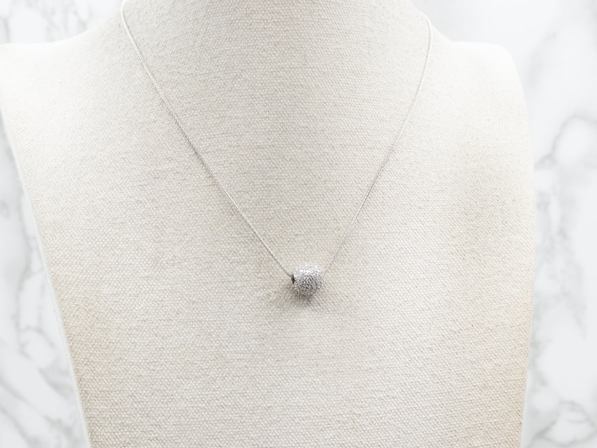 Diamond Encrusted Beaded Ball Necklace