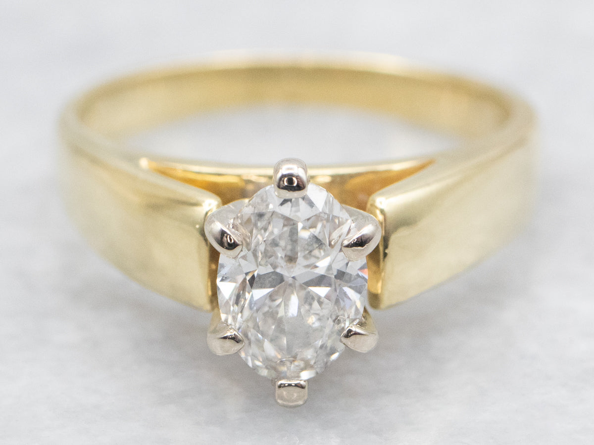 High Solitaire Rings High Profile Diamond Solitaire Engagement Ring - Market Square Jewelers