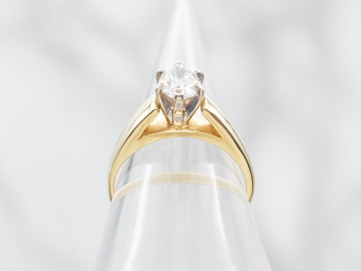 High Solitaire Rings High Profile Diamond Solitaire Engagement Ring - Market Square Jewelers