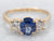 Yellow Gold Sapphire and Diamond Engagement Ring
