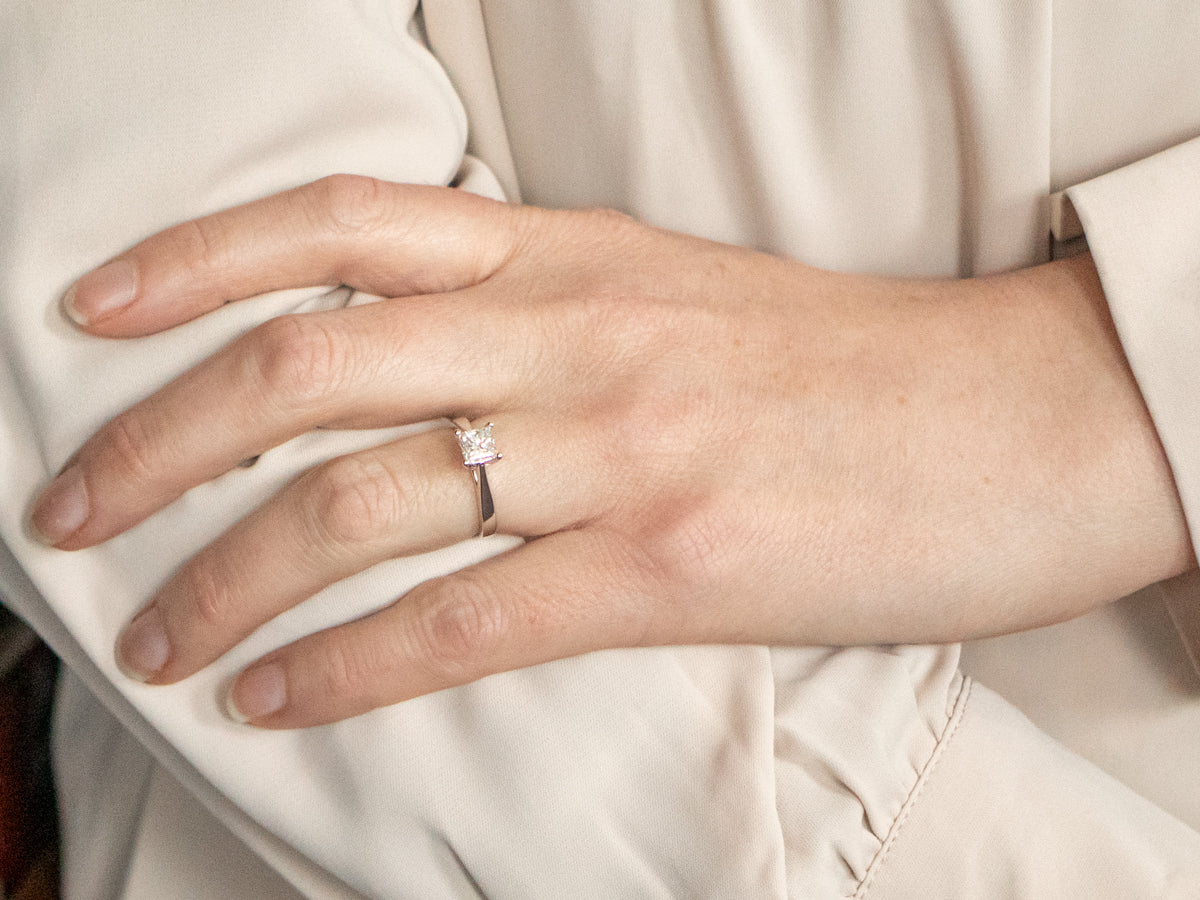 White Gold Diamond Solitaire Engagement Ring