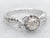 White Gold Diamond Engagement Ring with Diamond Halo