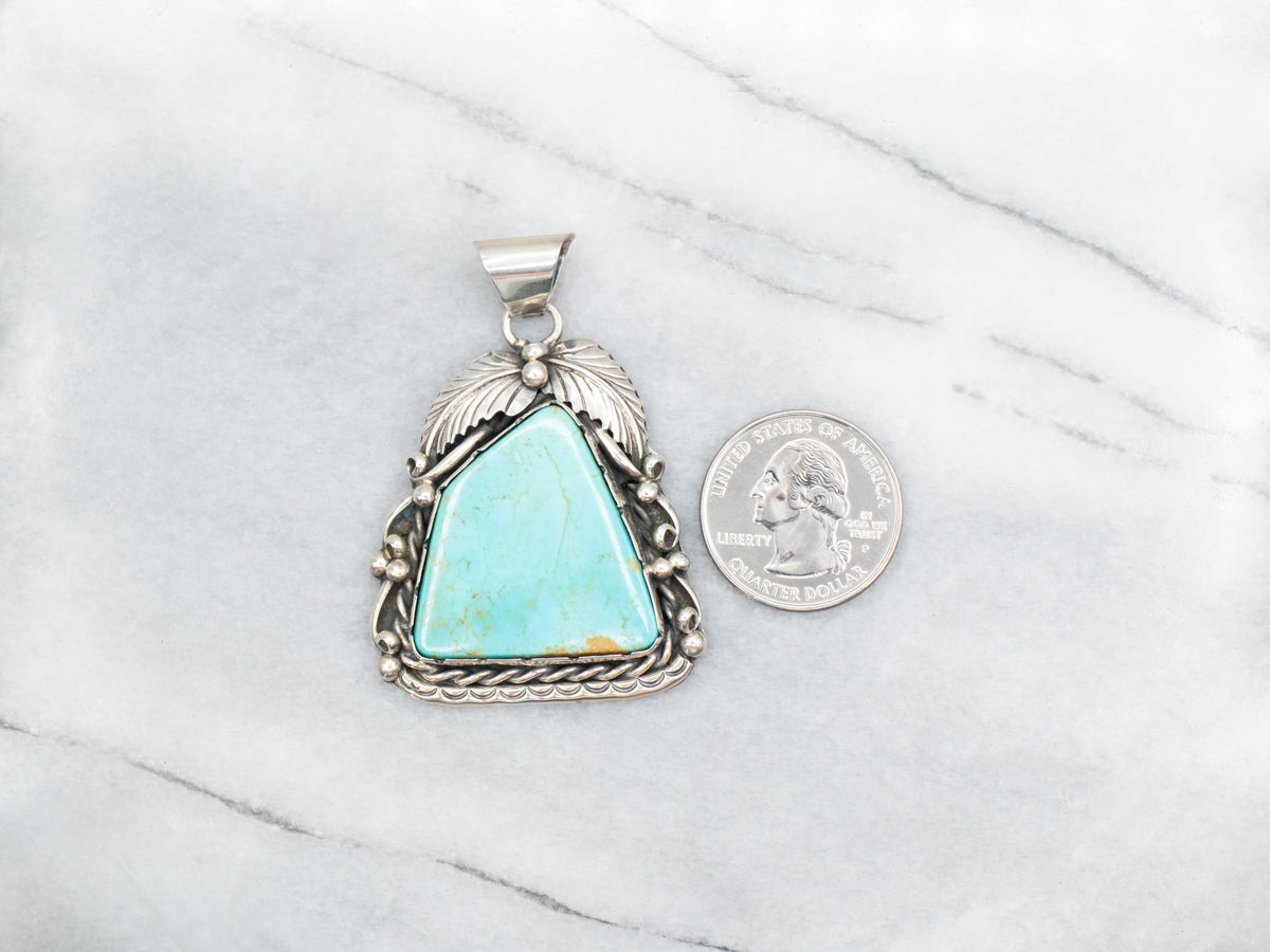 Colgante de plata de ley con turquesa