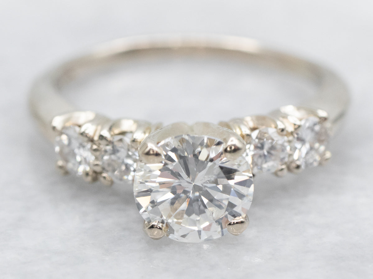 Diamond Engagement Ring with Diamond Accents